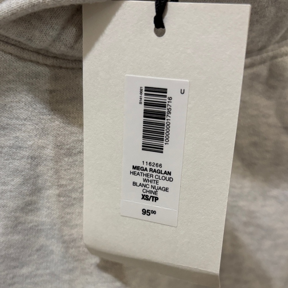 NWT Aritzia Cozy Sweatfleece Mega Raglan Hoodie - Picture 5 of 7